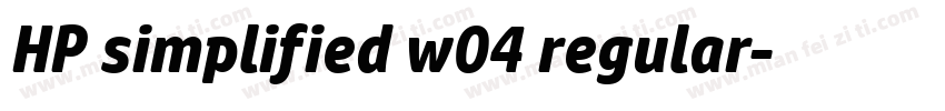 HP simplified w04 regular字体转换